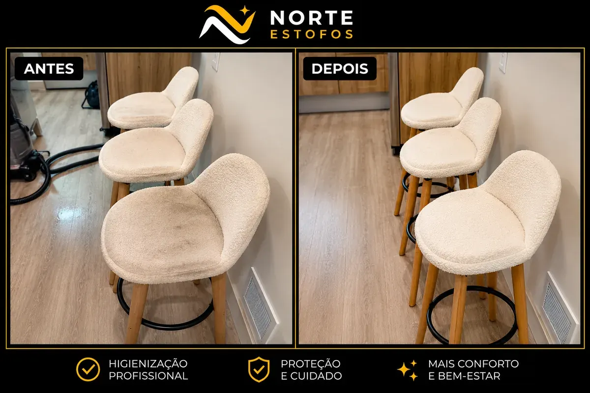 Limpeza profissional de cadeiras e poltronas
